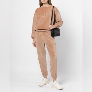 Anine Bing Sport Evan Set! Sweatshirt and Joggers - Velour Taupe